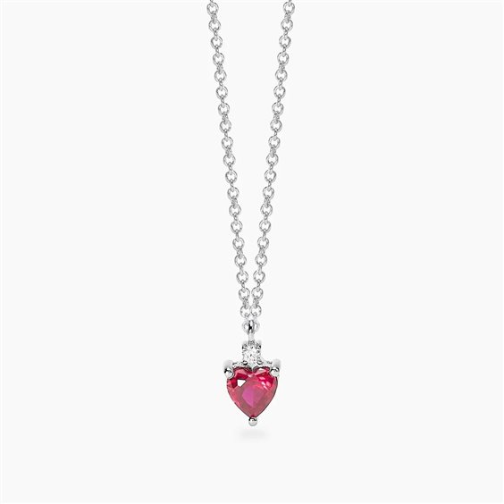 Collana Mabina Donna in Argento Rubino sintetico 553930 - 553930
